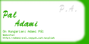 pal adami business card